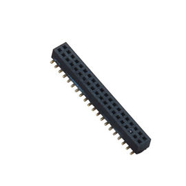 PA9T পিন হেডার 2.54 সমকোণ, কালো ডাবল রো পিন হেডার